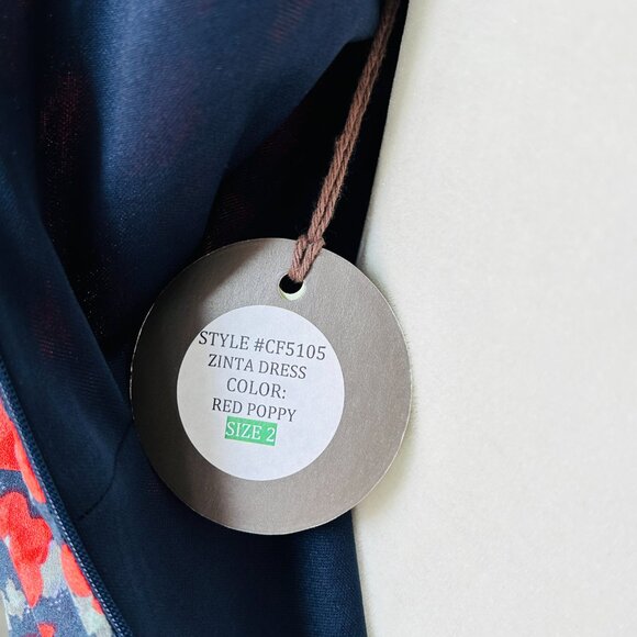 NEW with TAGS Eva Franco Zinta Dress in Red Poppy (size 2) - Picture 13 of 15